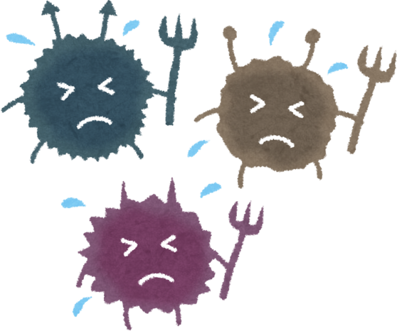 Illustration of Troubled Bacteria Characters